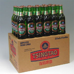 青島碑酒チンタオビール瓶　330ml×24
