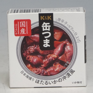 K＆K　缶つま　日本海獲りほたるいかの沖漬風　70ｇ