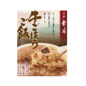 京都雲月　炊き込みご飯の素　牛ごぼうご飯（三合用）　250ｇ箱